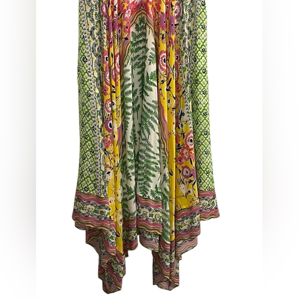 SALONI Zuri Silk Dress Handkerchief Hem Size US6/UK10 - Picture 7 of 13